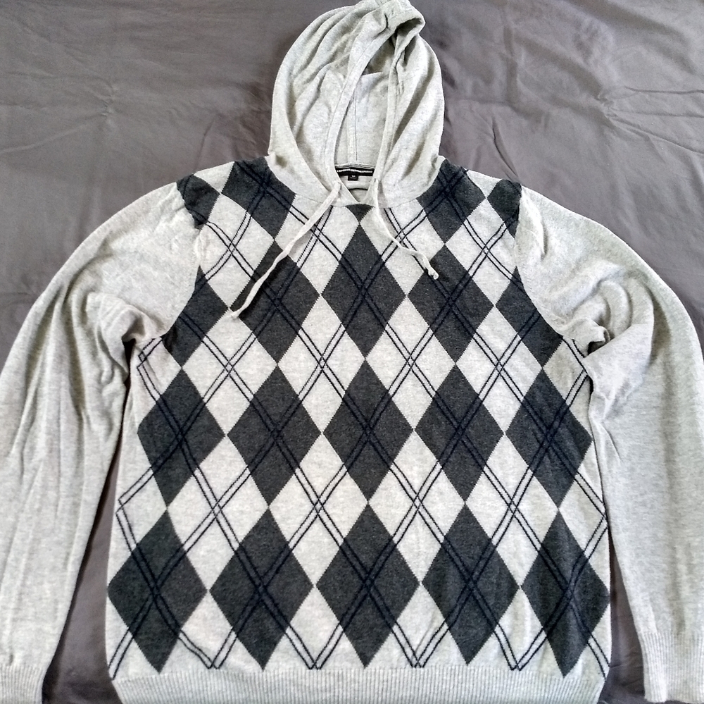 Express Sweater Hoodie Gray Men's Medium